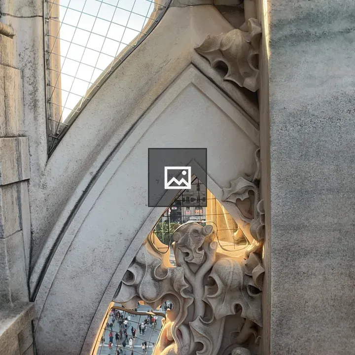 Ornate trim on cathedral facade