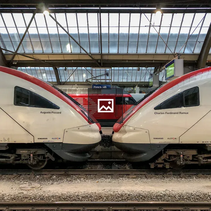 Trains at Zurich Main Station