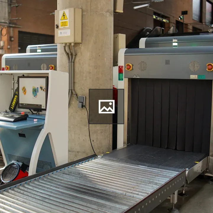 X-ray security scanner at train station
