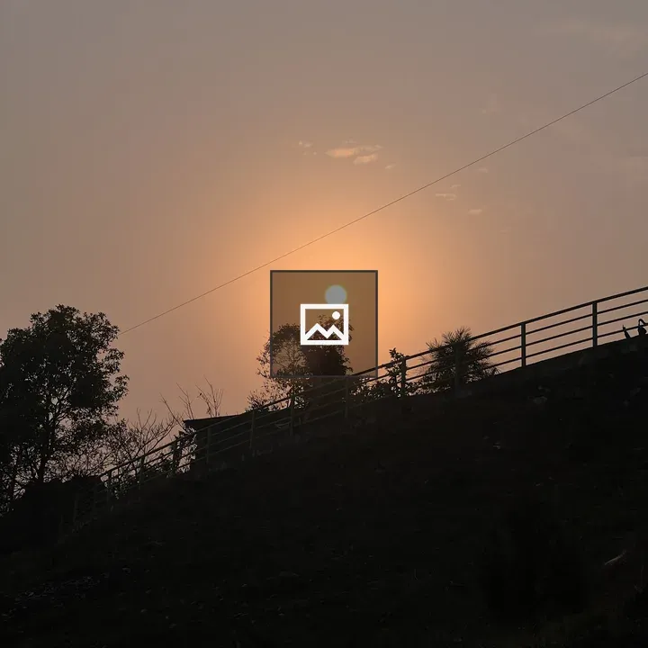 Silhouetted Hill at Sunset