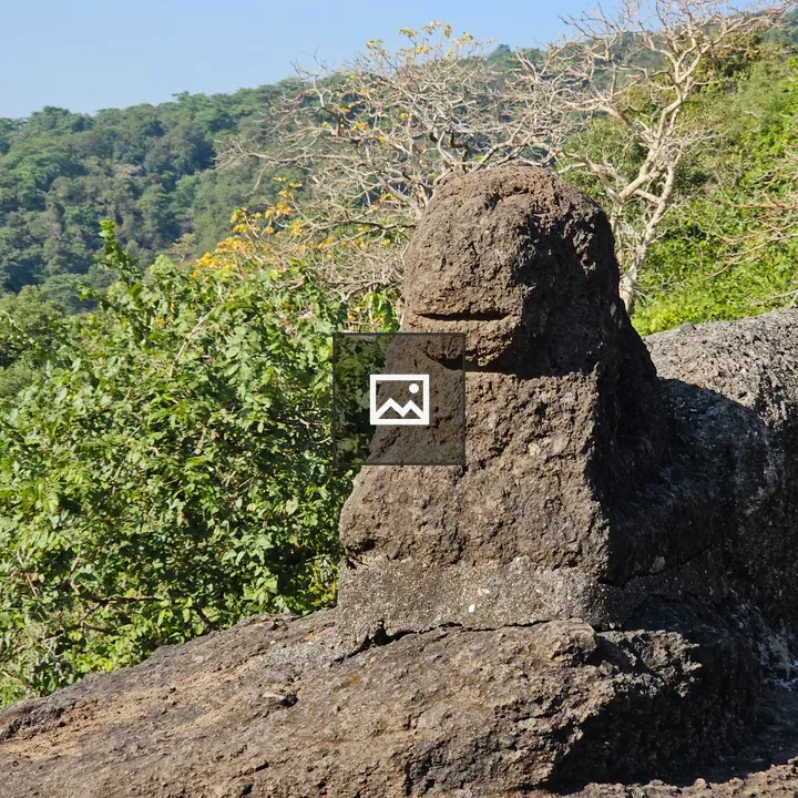 Stone carving at Kanheri Caves