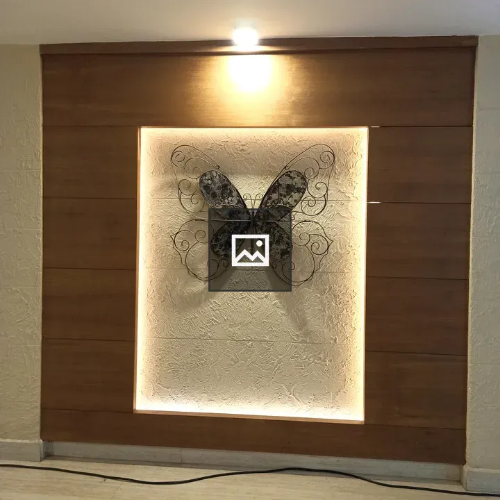 Framed metal butterfly decoration