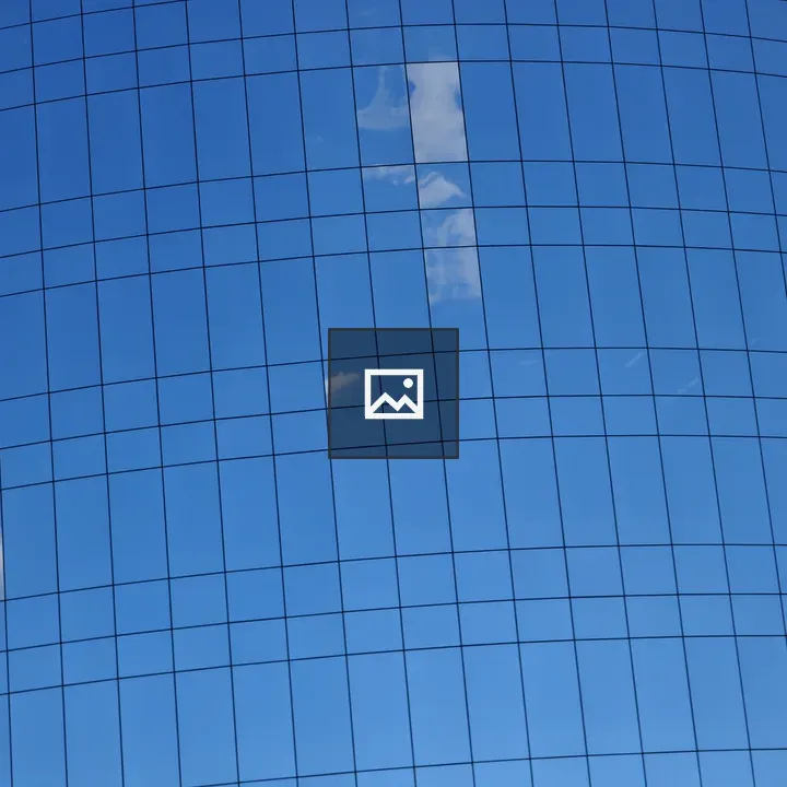Reflections in a tilted building window