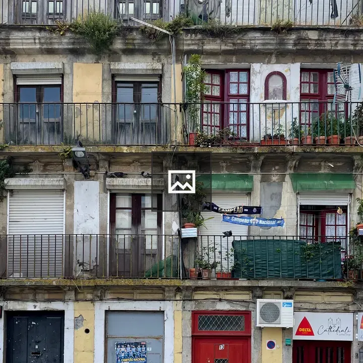 Colorful balconies in Porto