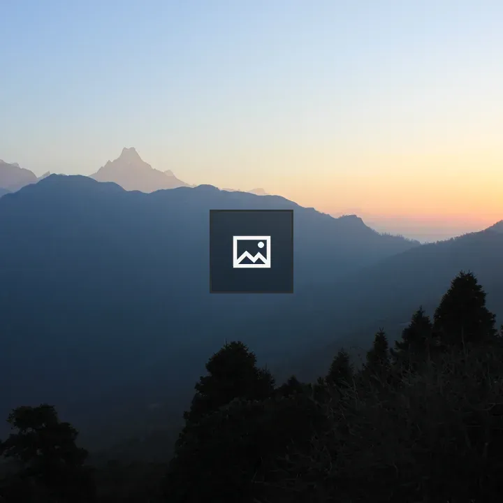 Mountain landscape at sunset