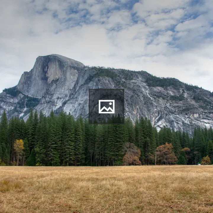 Half Dome and Trees Yosemite
