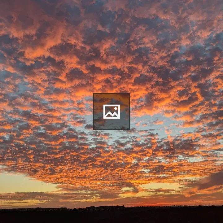 Sunset over the sky scene