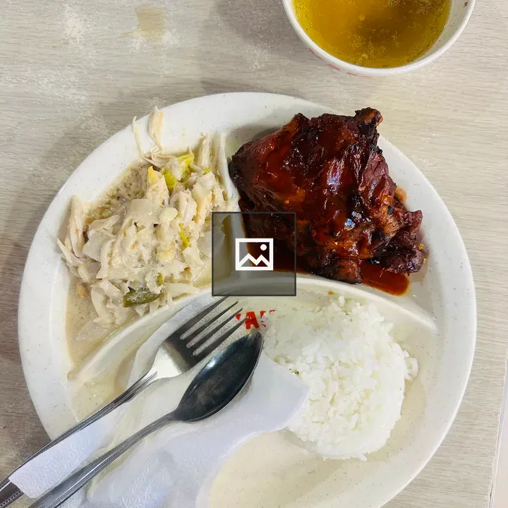 Rice and chicken with vinegar soup