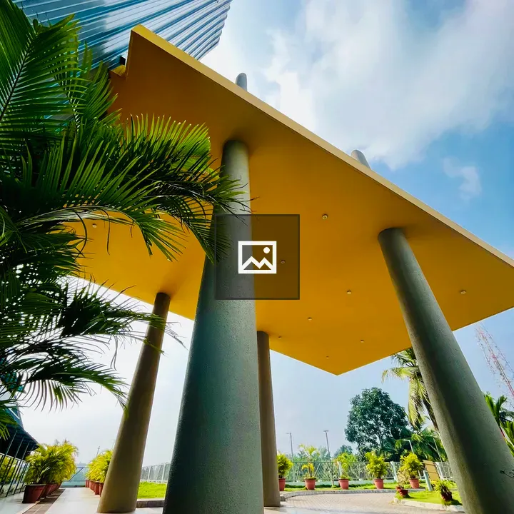 Yellow Roof Over Entrance