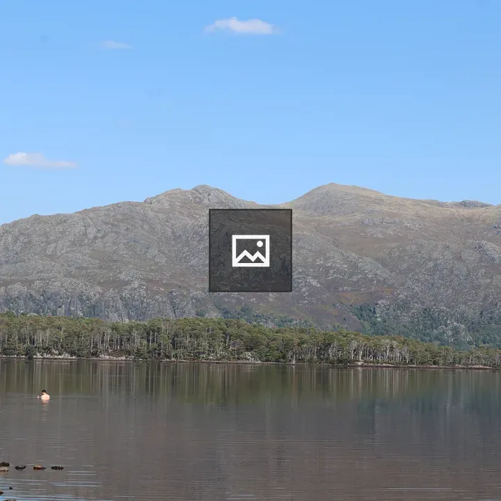 Man swimming in Loch Maree