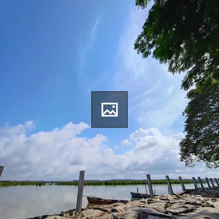 Riverside fishing boats in Kundapura