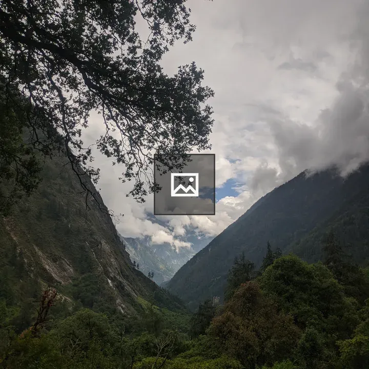 Serene mountain valley