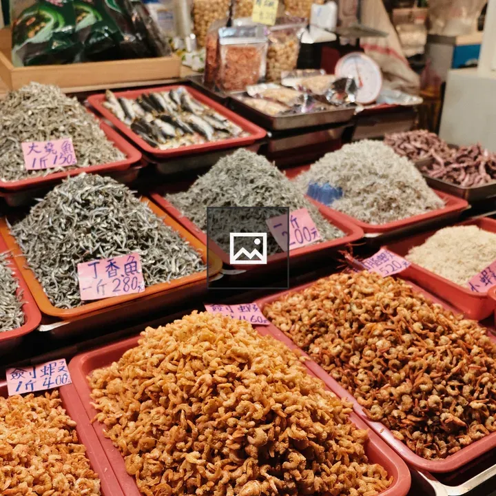 Dried shrimp at Taiwan market
