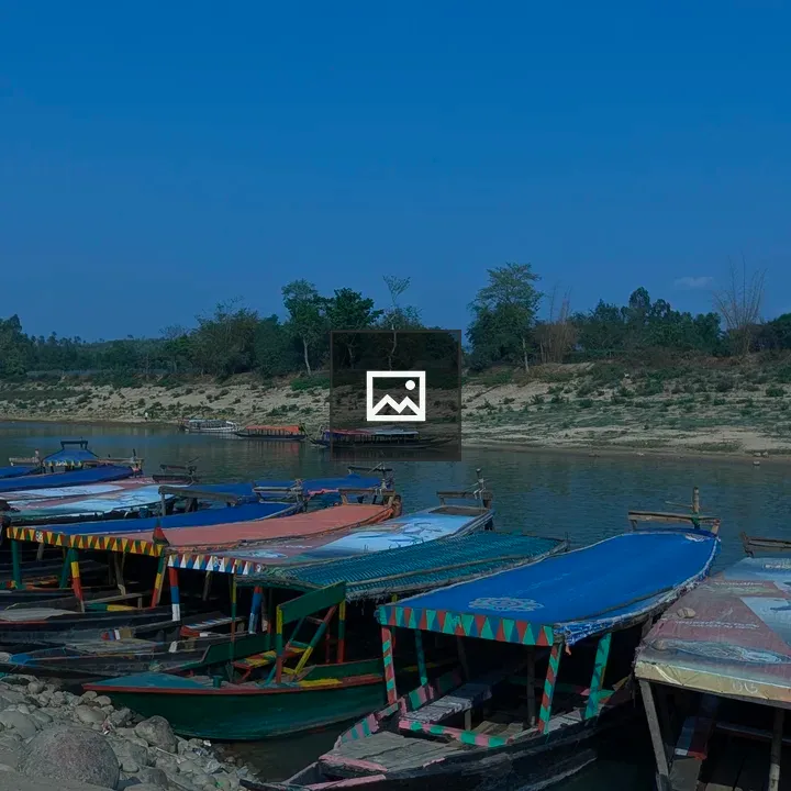 Boats by the River Bank