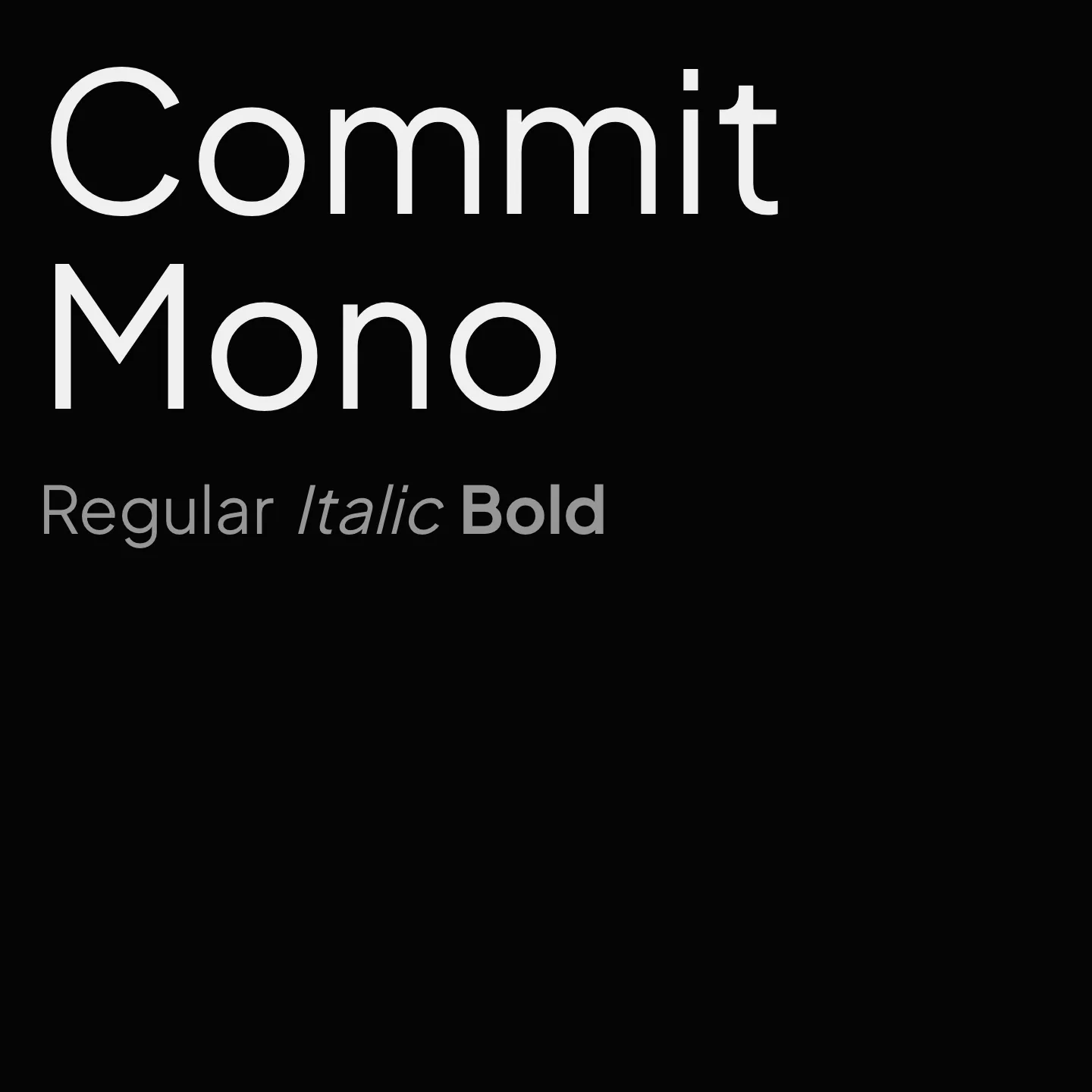 Commit Mono