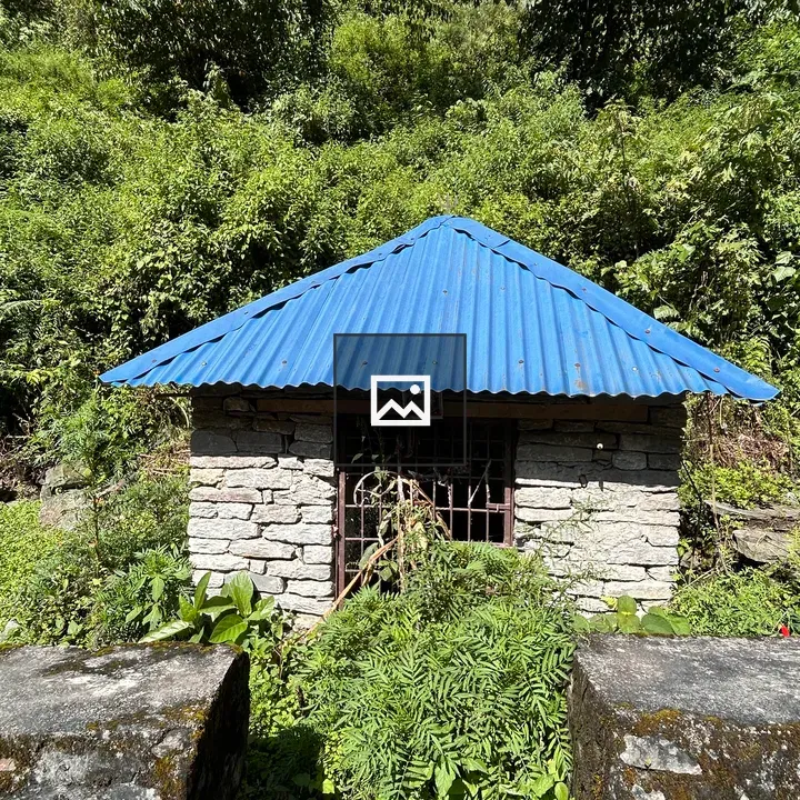 Blue Roofed Stone Structure