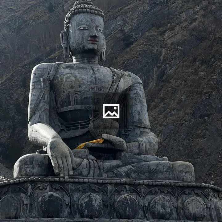 Statue of a seated Buddha