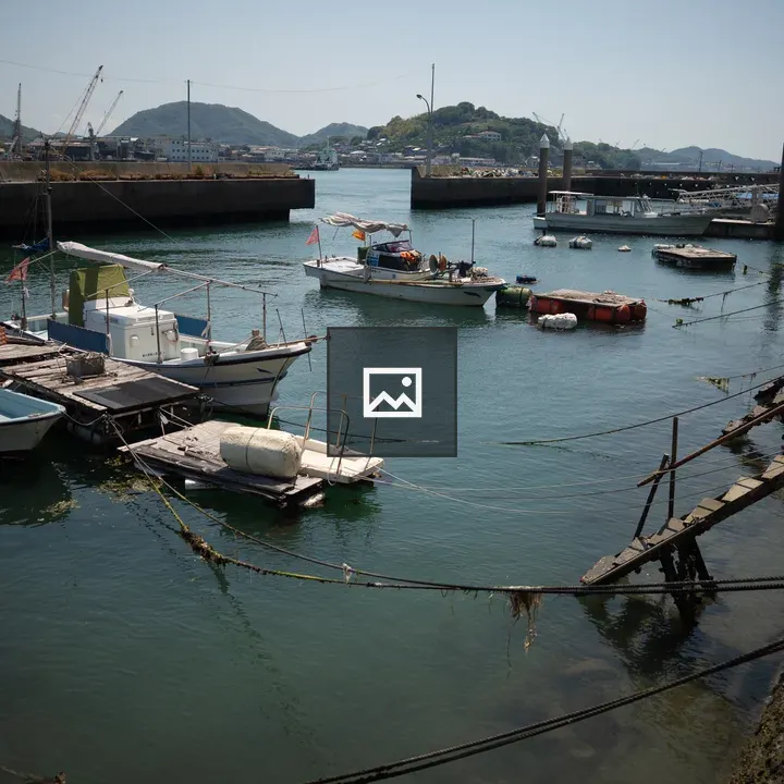 Small fishing boats at harbor