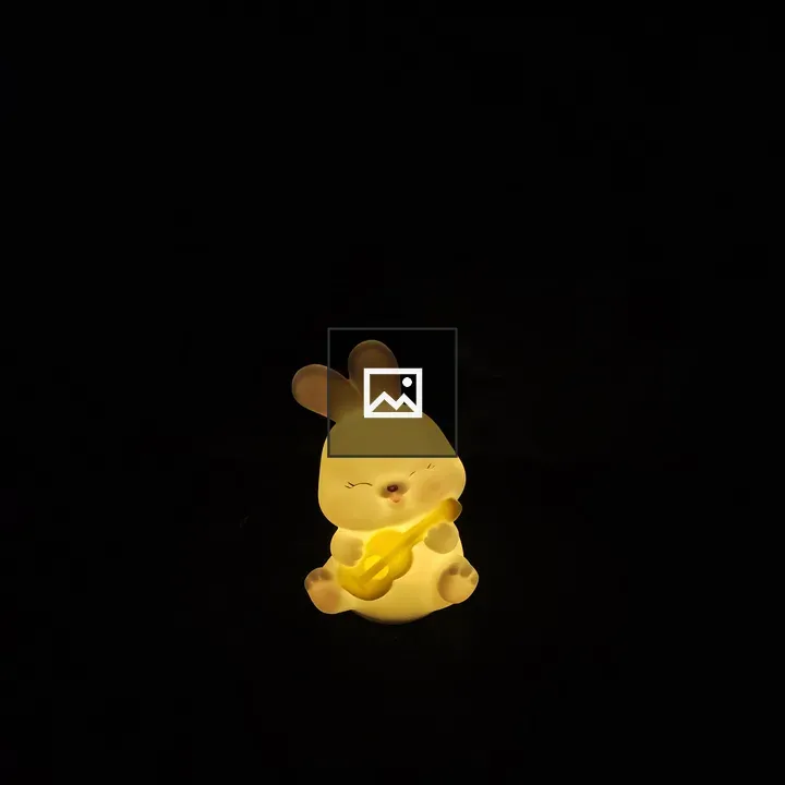 Bunny-shaped Lamp in Dark