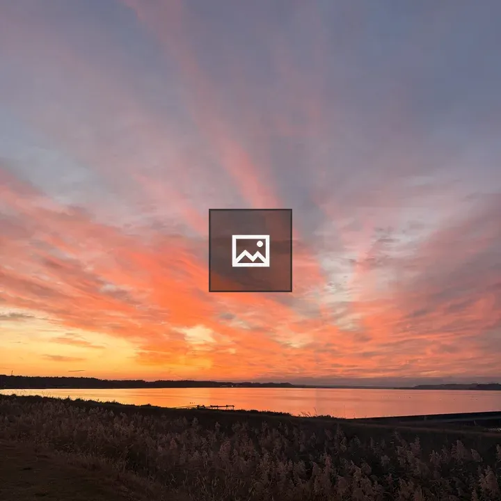 Sunset over a Lake Horizon