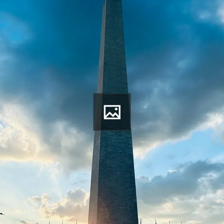 Washington Monument Backlit Obelisk