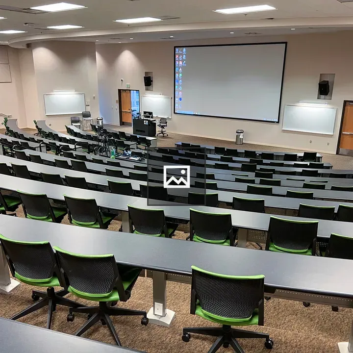 Empty college classroom