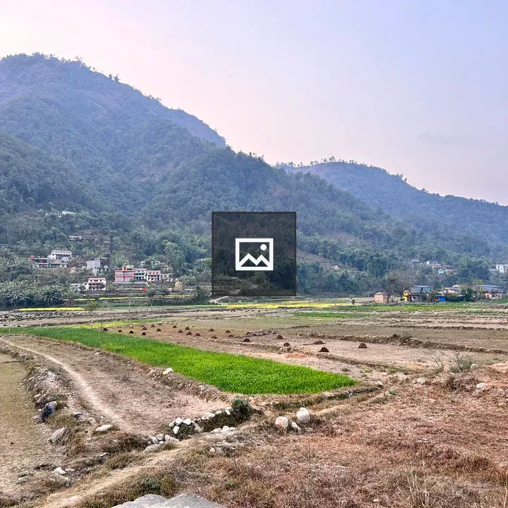 Village scenery among hills