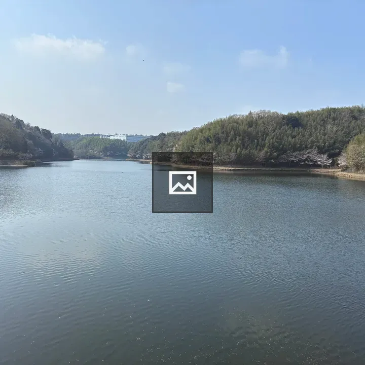Water and Green Hills at Nagara Dam Lake