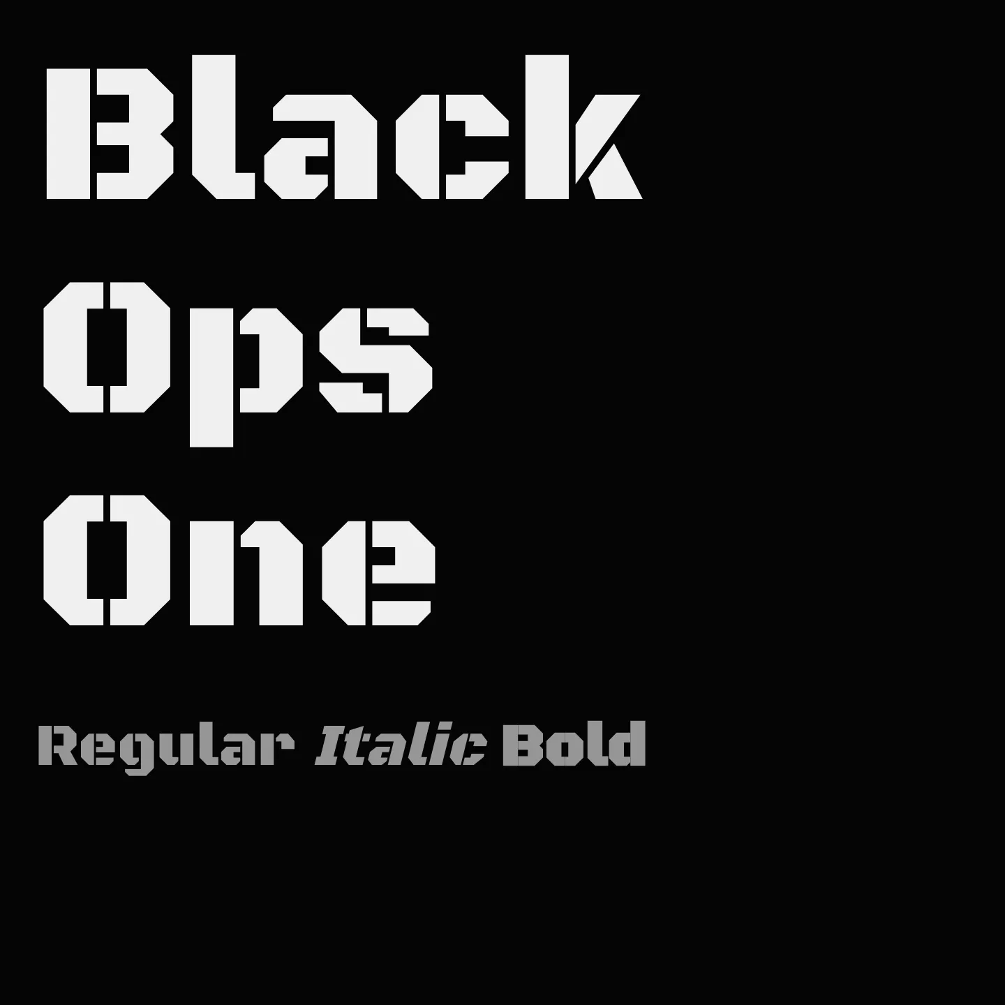 Black Ops One