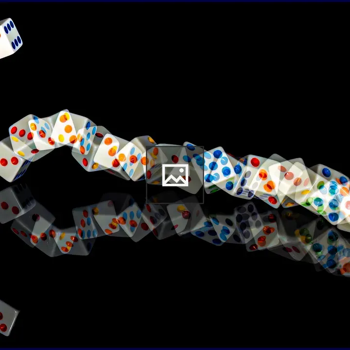 Trail of Colorful Dice