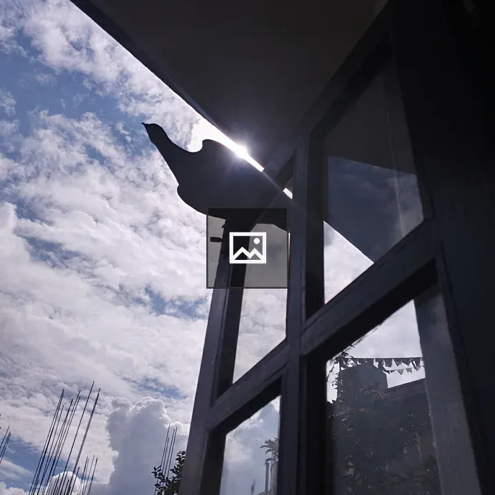 Pigeon by Window with Sky