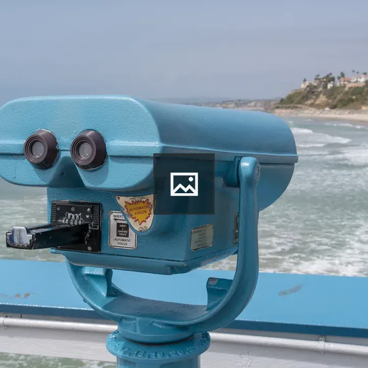 Binoculars over California Coast