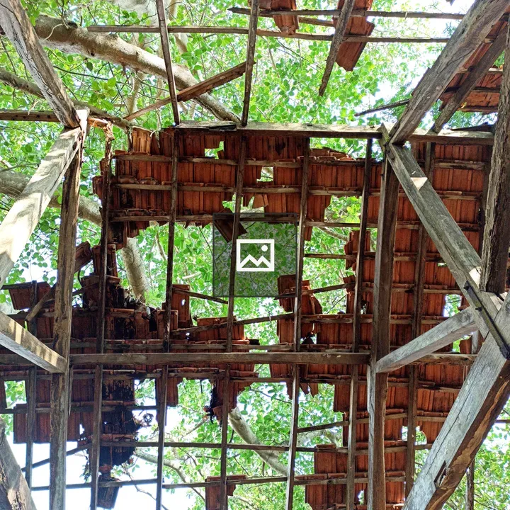Old Damaged Building Roof