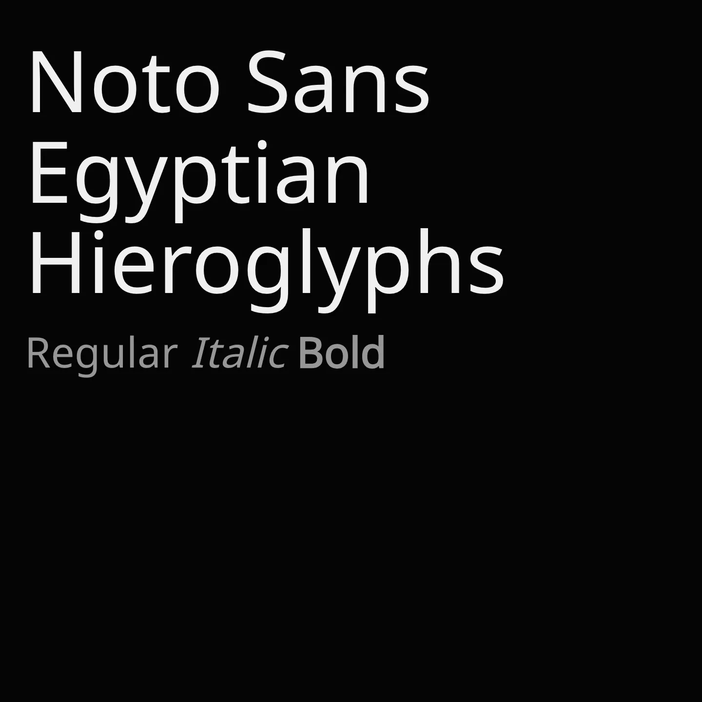 Noto Sans Egyptian Hieroglyphs