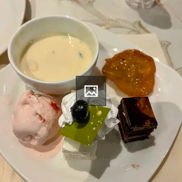 Dessert Plate with Assorted Desserts