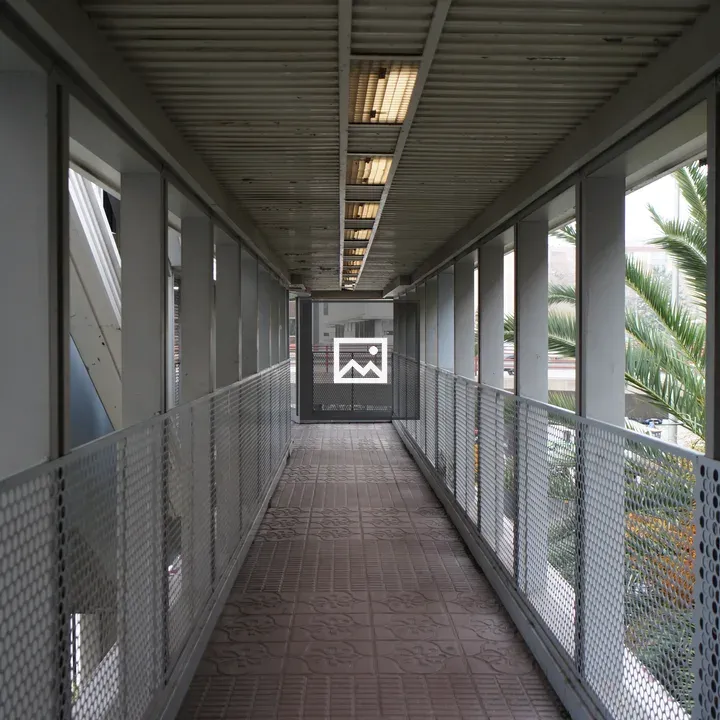 Corridor inside a train station