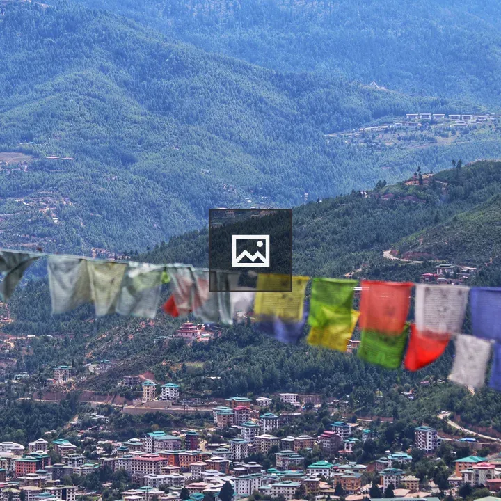 Seating Buddha Over Paro Town