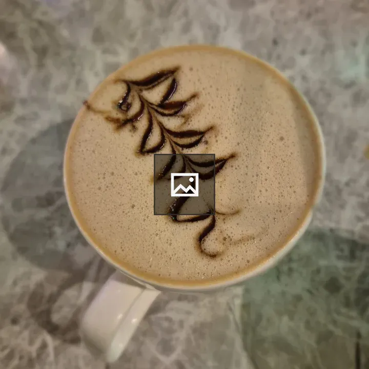 Top of a cup of coffee