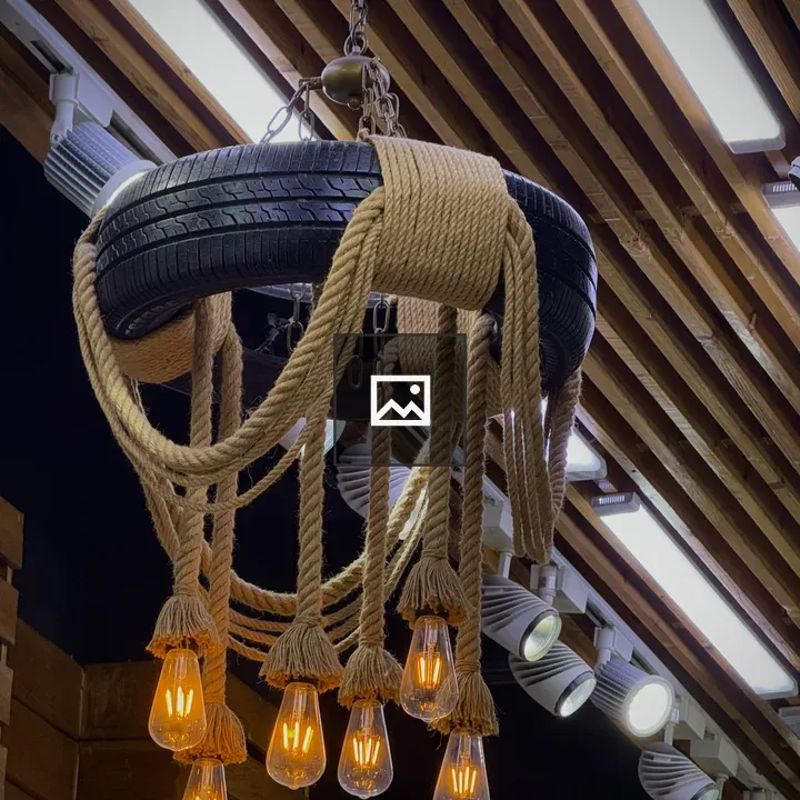 Chandelier from Upcycled Tire