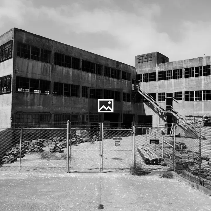 Alcatraz Prison in Black and White