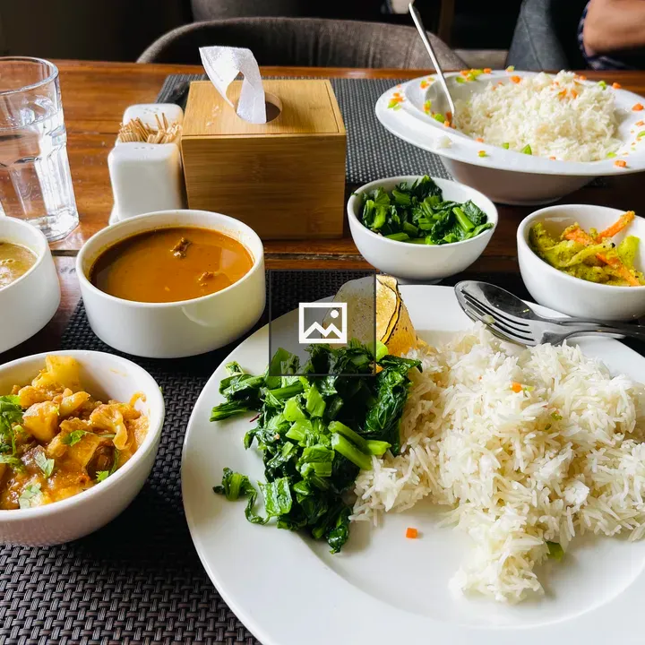 Nepali Lunch Plate Scene