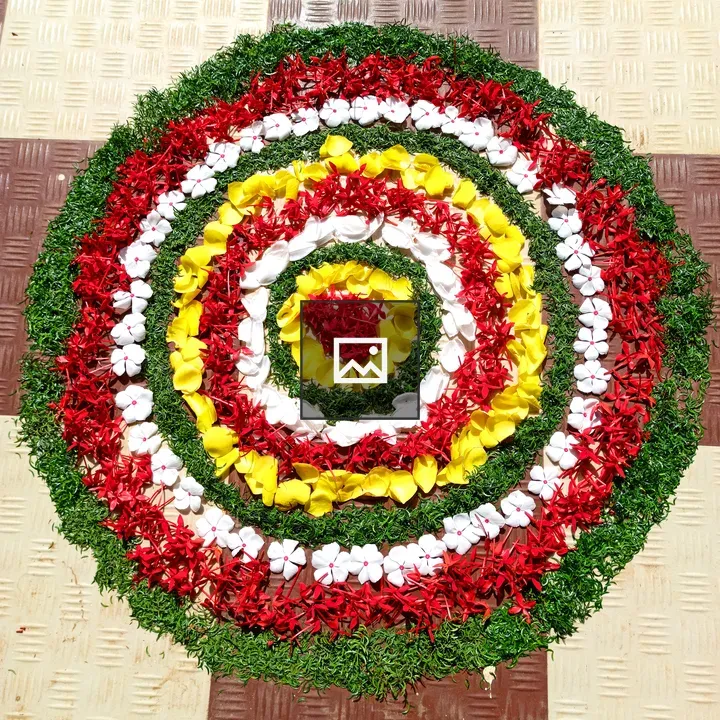 Onam Pookalam Flower Arrangement