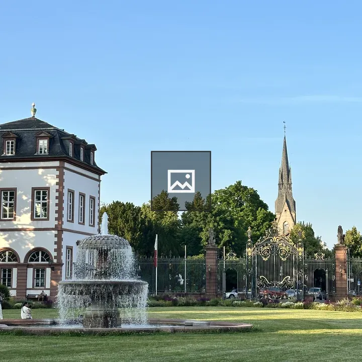 Park Scene with Cascade Fountain