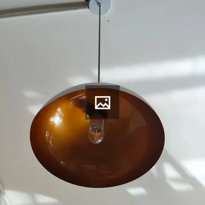 Pendant light with amber shade