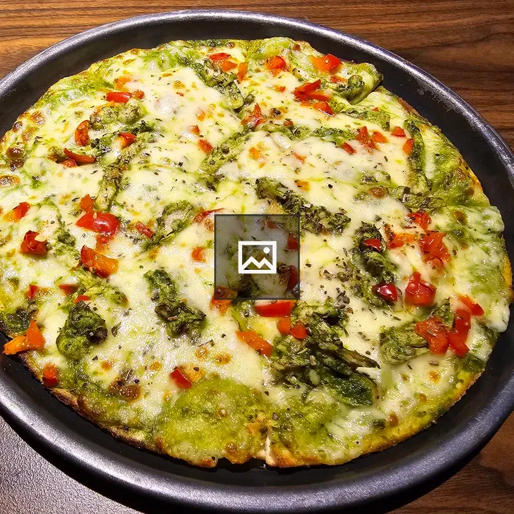 Pesto Chicken Pizza on Plate