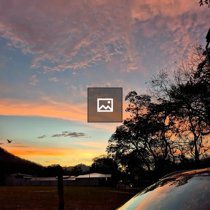 Sunset reflection on car windshield