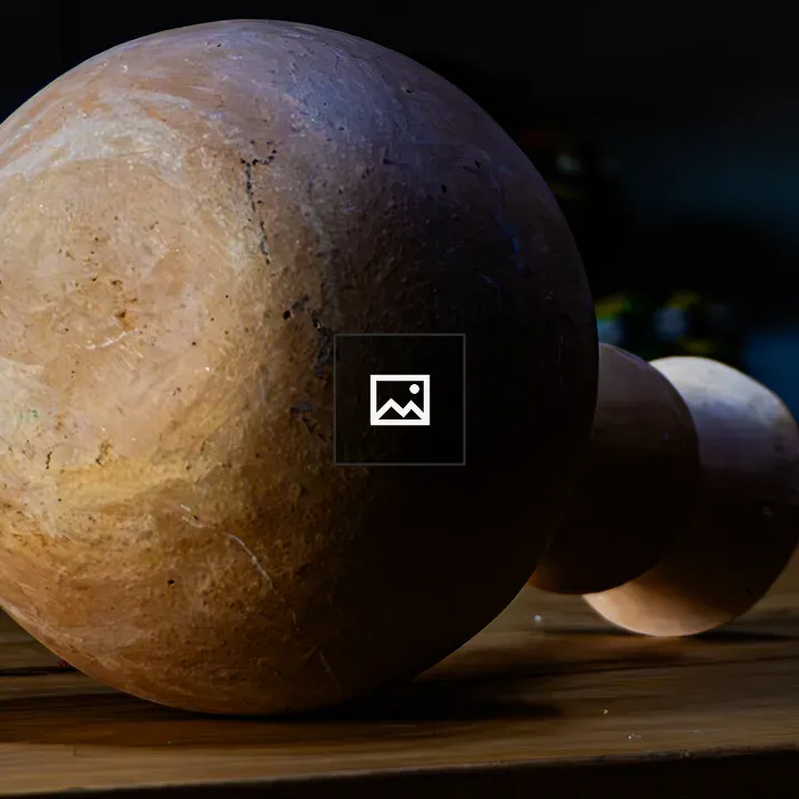 Wooden Sphere on Table