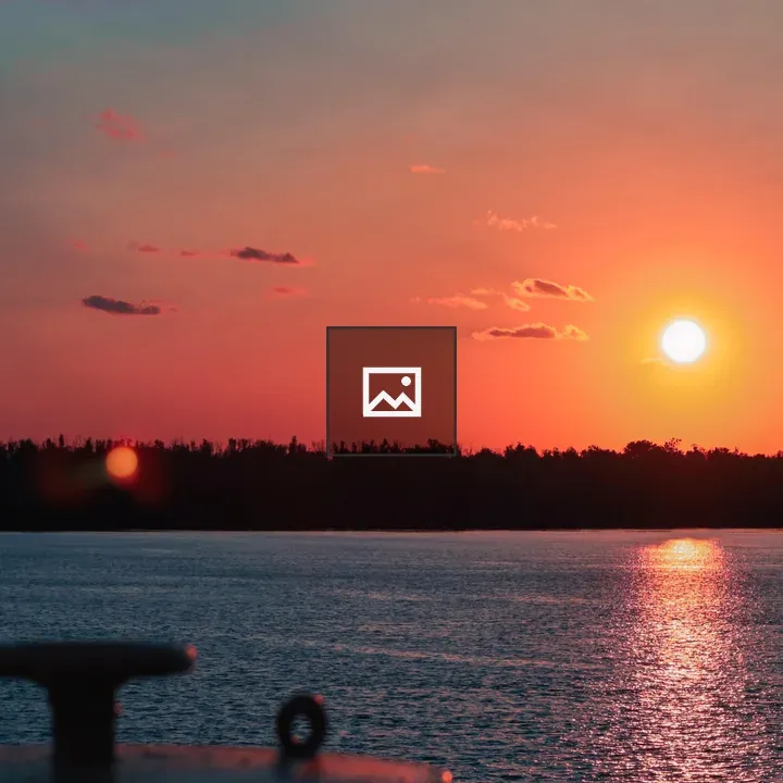 Nature Afterglow Over Water