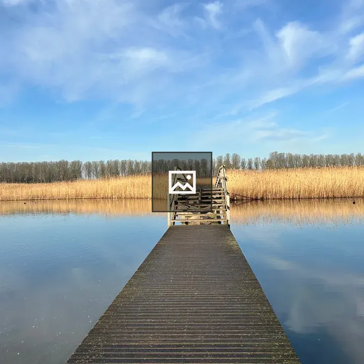 Pier at water edge