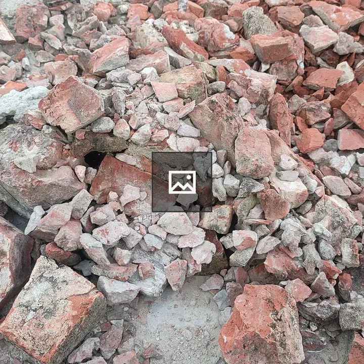 Close-up of Red Brick Rubble